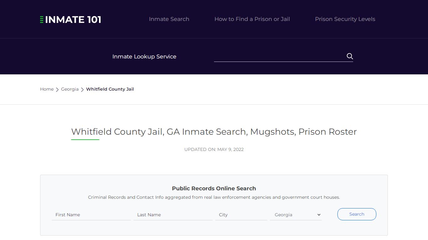Whitfield County Jail, GA Inmate Search, Mugshots, Prison ...